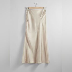 & other stories nwt satin midi panel skirt sz 12